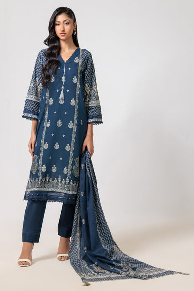 Bonanza Satrangi | Blue Cambric 3 Piece (WS6243P37) -  Bonanza Satrangi Ready To Wear - Original Designer Dress - House of Maryam