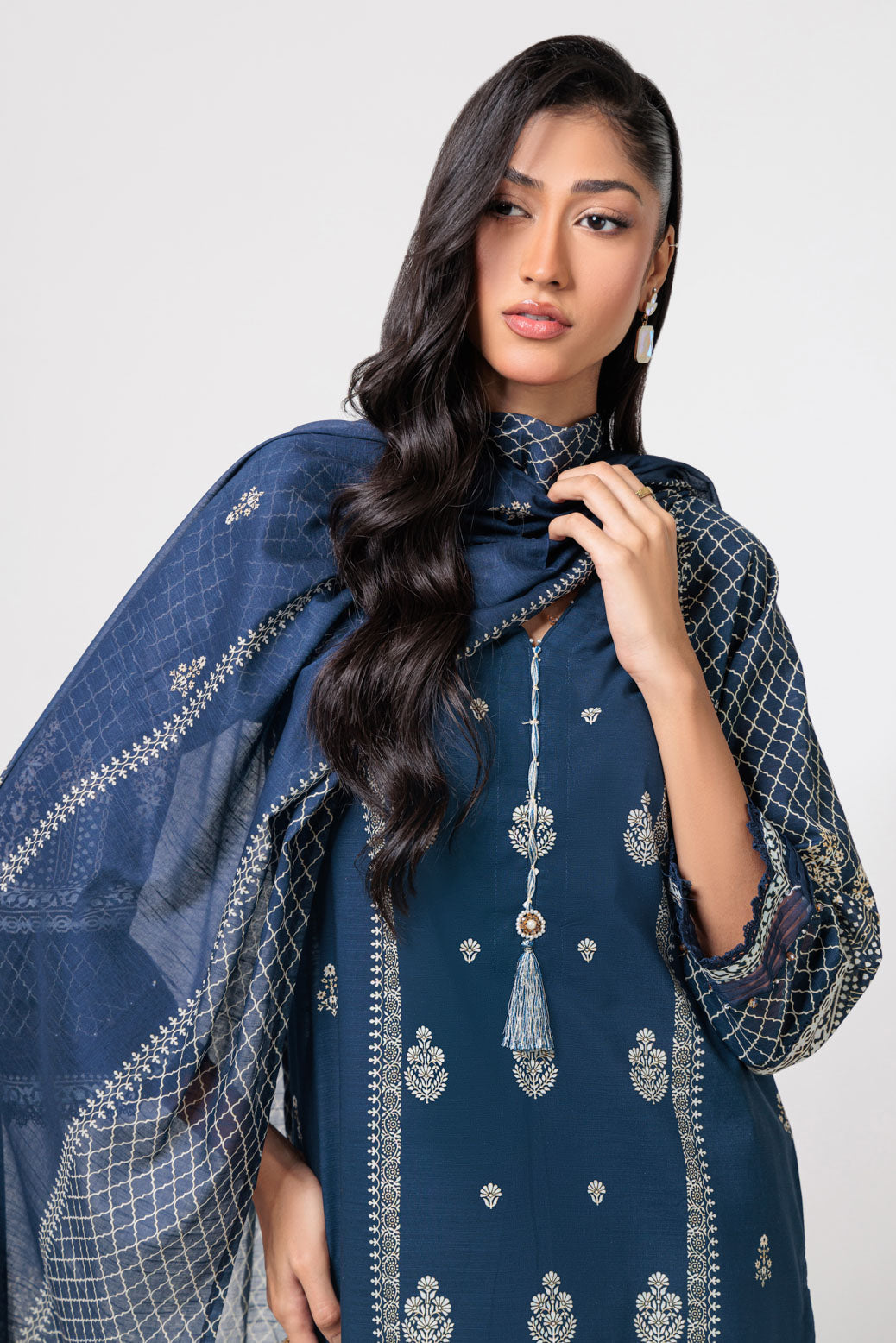 Bonanza Satrangi | Blue Cambric 3 Piece (WS6243P37) -  Bonanza Satrangi Ready To Wear - Original Designer Dress - House of Maryam