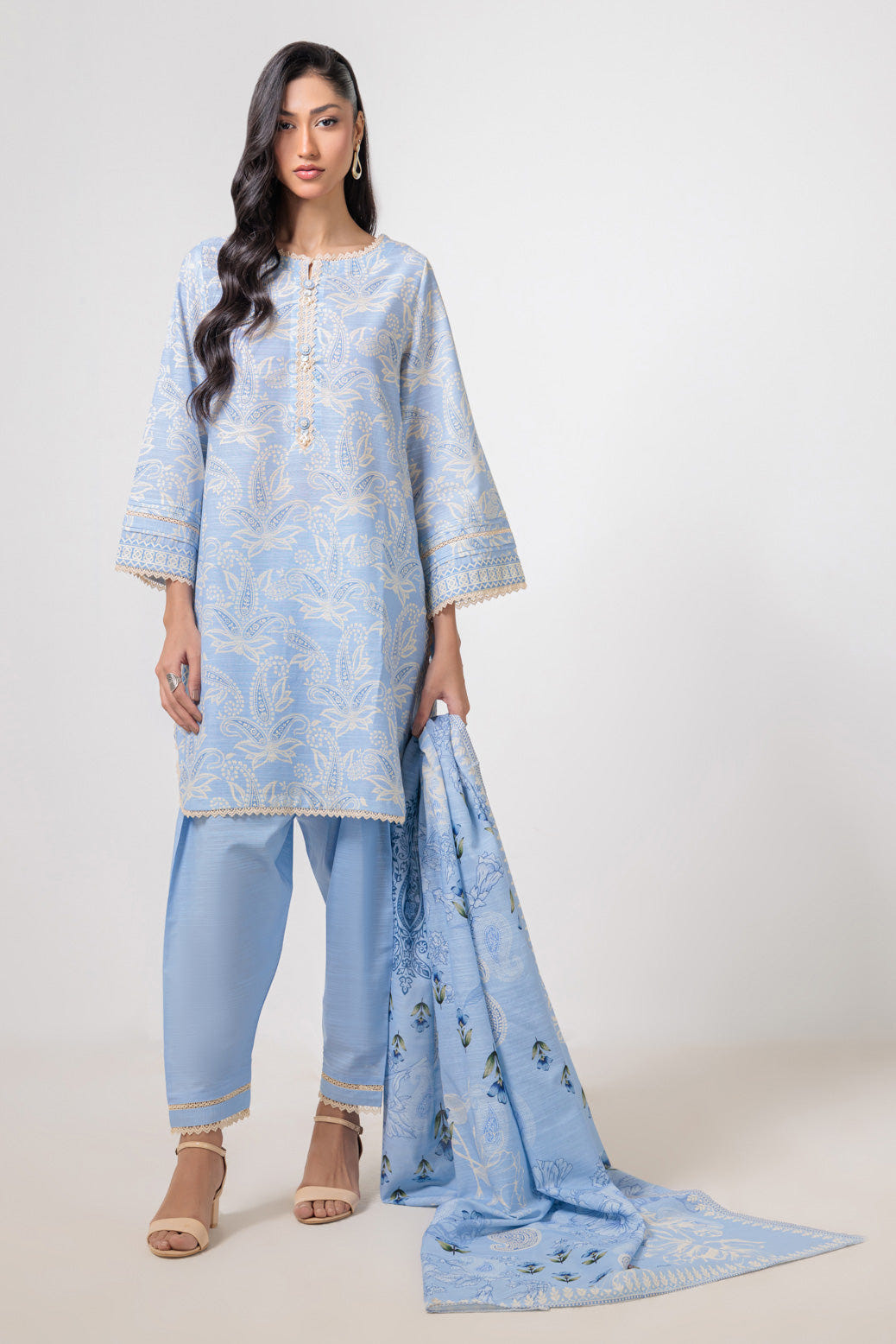 Bonanza Satrangi | Purple Khaddar 3 Piece (WS6243P40) -  Bonanza Satrangi Ready To Wear - Original Designer Dress - House of Maryam