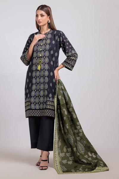 Bonanza Satrangi | Black Khaddar 3 Piece (WS6243P45) -  Bonanza Satrangi Ready To Wear - Original Designer Dress - House of Maryam