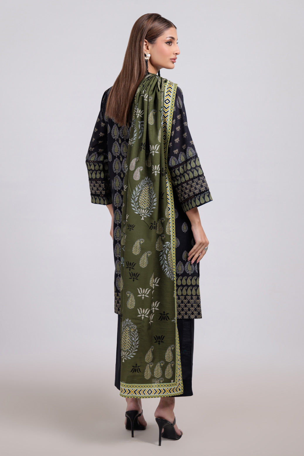 Bonanza Satrangi | Black Khaddar 3 Piece (WS6243P45) -  Bonanza Satrangi Ready To Wear - Original Designer Dress - House of Maryam