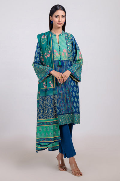 Bonanza Satrangi | Blue Khaddar 3 Piece (WS6243P47) -  Bonanza Satrangi Ready To Wear - Original Designer Dress - House of Maryam