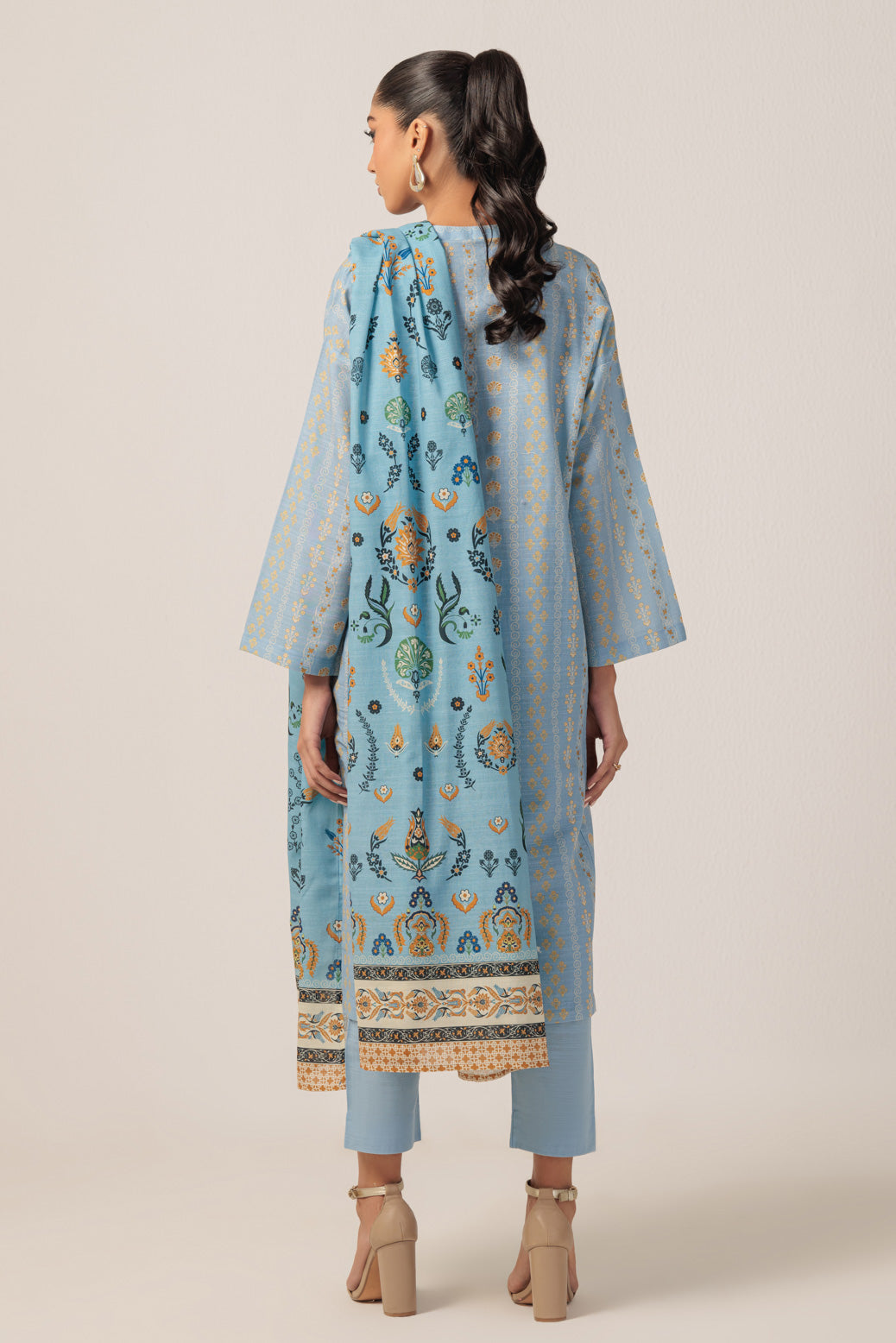 Bonanza Satrangi | Cyan Khaddar 3 Piece (WS6243P49) -  Bonanza Satrangi Ready To Wear - Original Designer Dress - House of Maryam
