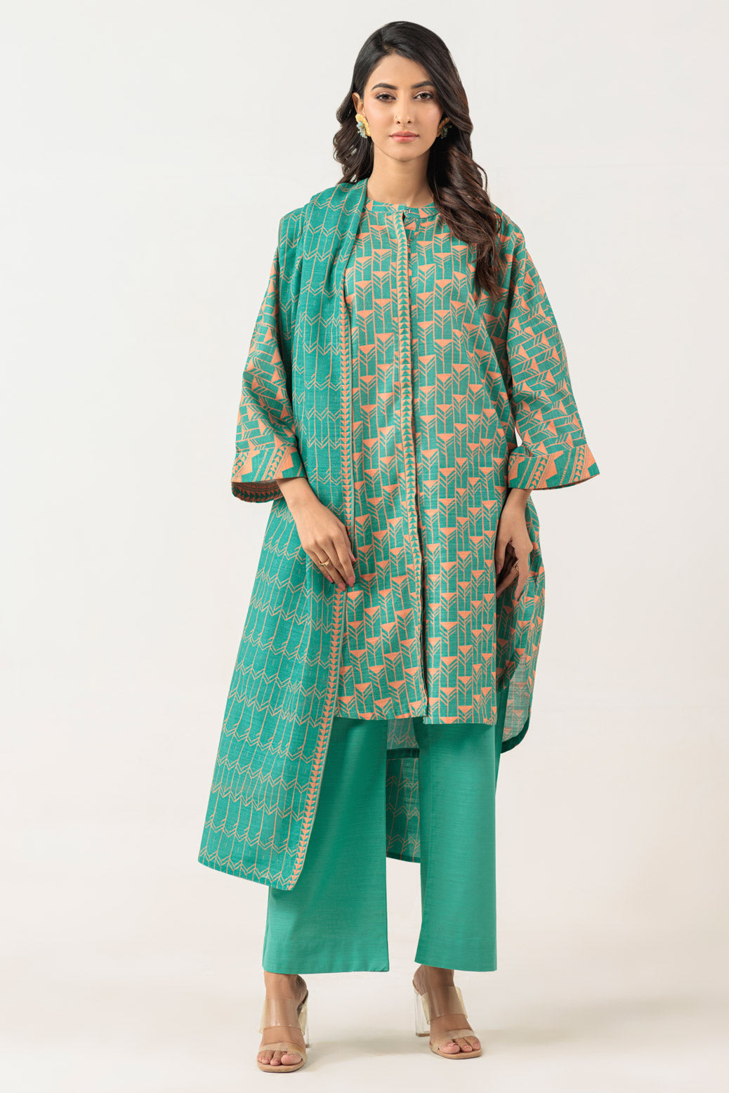 Bonanza Satrangi | Green Khaddar 3 Piece (WS6243P50) -  Bonanza Satrangi Ready To Wear - Original Designer Dress - House of Maryam