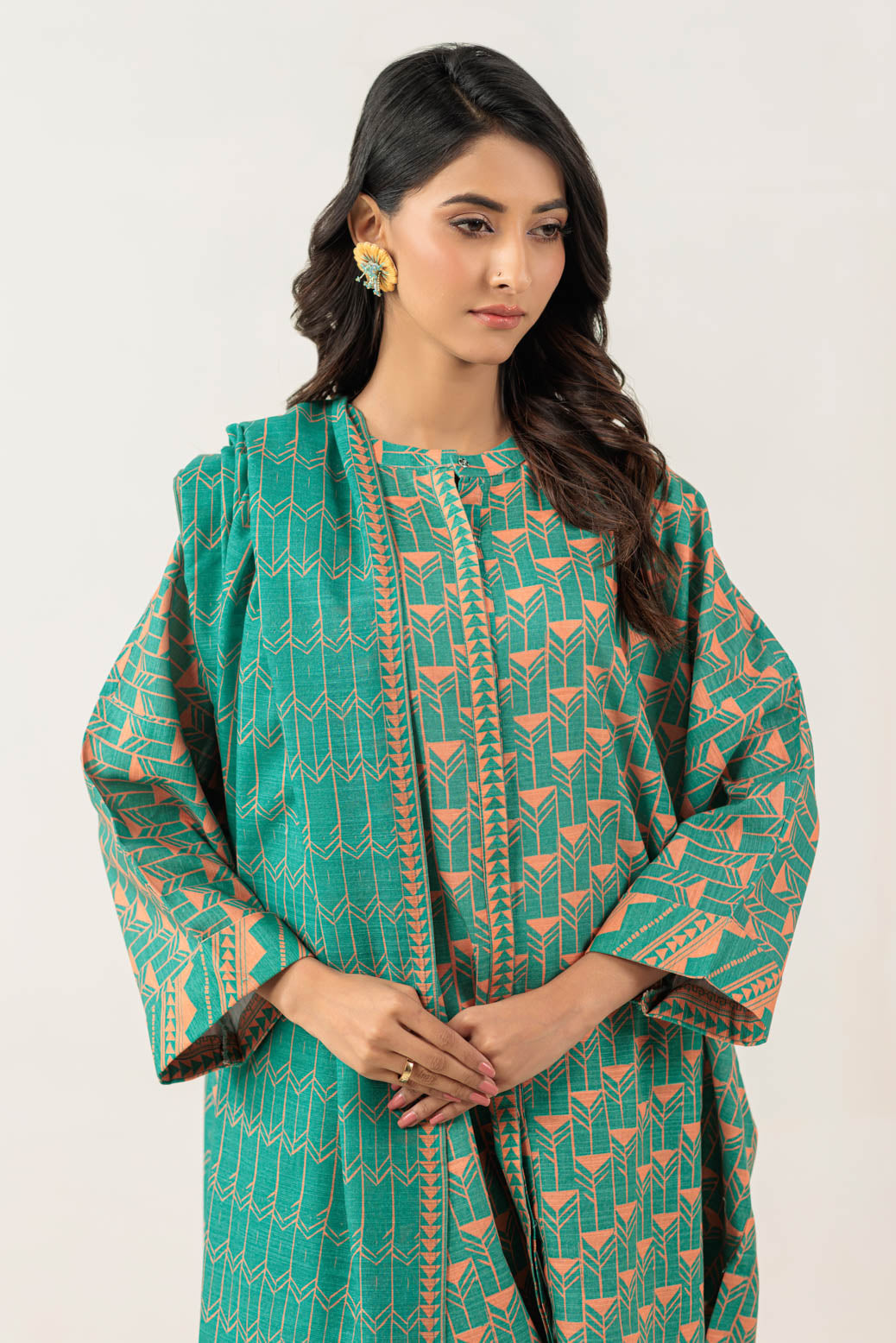 Bonanza Satrangi | Green Khaddar 3 Piece (WS6243P50) -  Bonanza Satrangi Ready To Wear - Original Designer Dress - House of Maryam