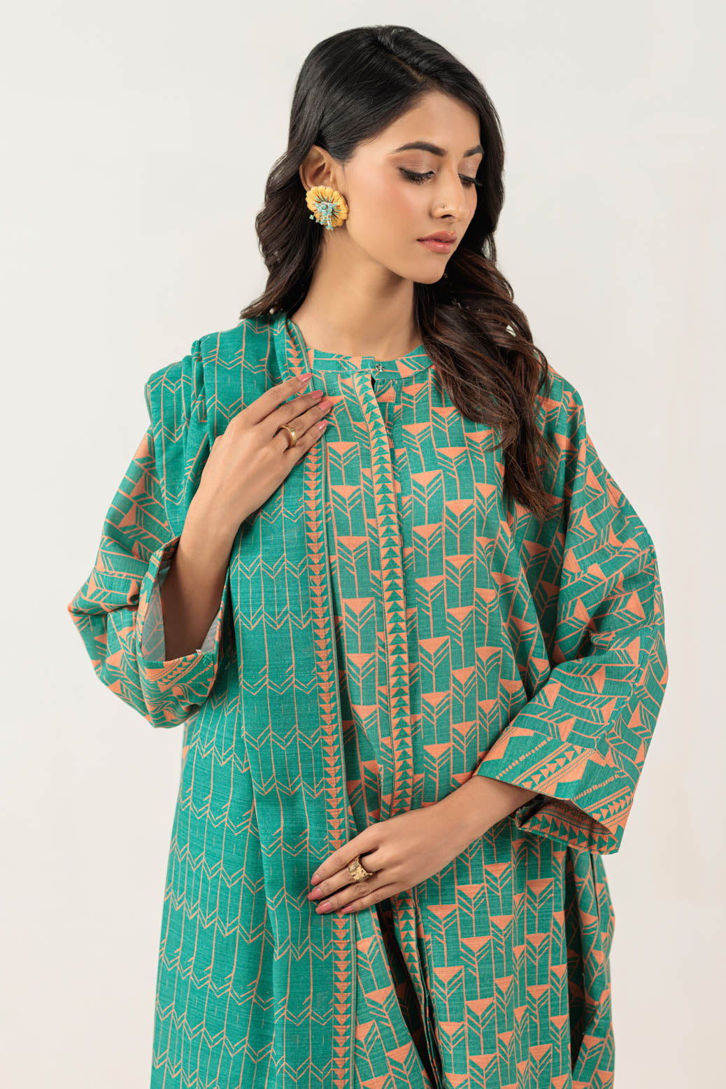 Bonanza Satrangi | Green Khaddar 3 Piece (WS6243P50) -  Bonanza Satrangi Ready To Wear - Original Designer Dress - House of Maryam