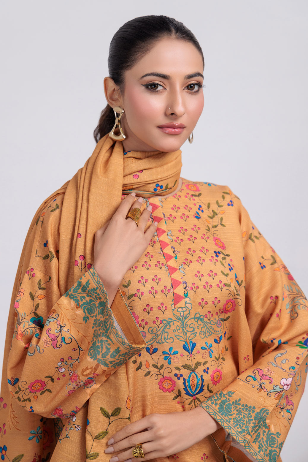 Bonanza Satrangi | Mustard Khaddar 3 Piece (WS6243P51) -  Bonanza Satrangi Ready To Wear - Original Designer Dress - House of Maryam