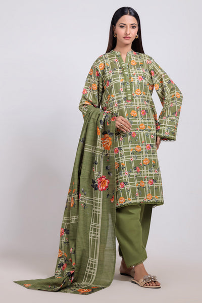 Bonanza Satrangi | Green Khaddar 3 Piece (WS6243P54) -  Bonanza Satrangi Ready To Wear - Original Designer Dress - House of Maryam