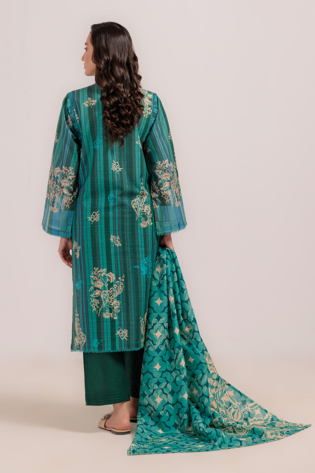 Bonanza Satrangi | Teal Khaddar 3 Piece (WS6243P55) -  Bonanza Satrangi Ready To Wear - Original Designer Dress - House of Maryam