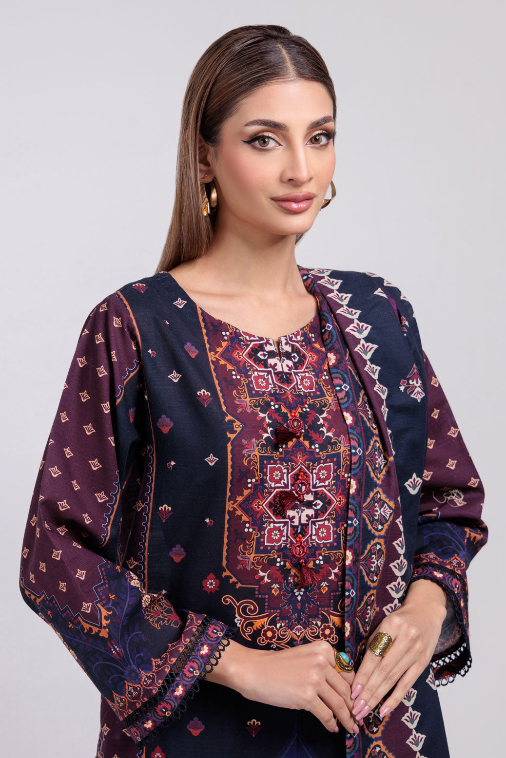 Bonanza Satrangi | Black Khaddar 3 Piece (WS6243P56) -  Bonanza Satrangi Ready To Wear - Original Designer Dress - House of Maryam