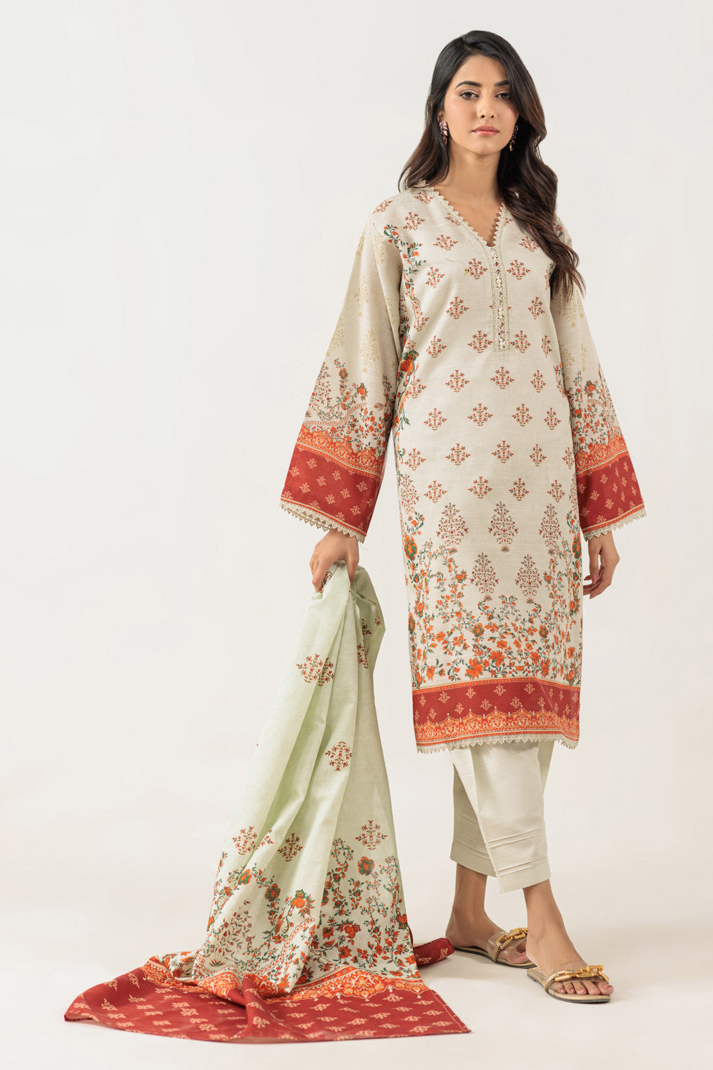 Bonanza Satrangi | Mint Khaddar 3 Piece (WS6243P57)