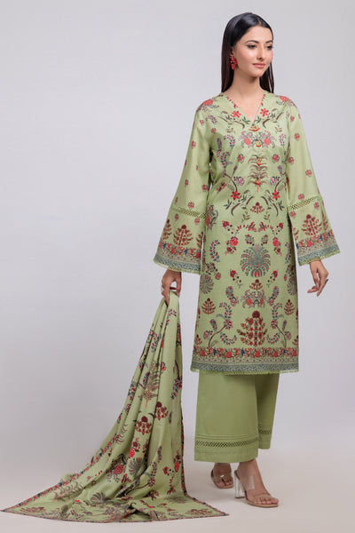 Bonanza Satrangi | Green Viscose 3 Piece (WS6243P63) -  Bonanza Satrangi Ready To Wear - Original Designer Dress - House of Maryam