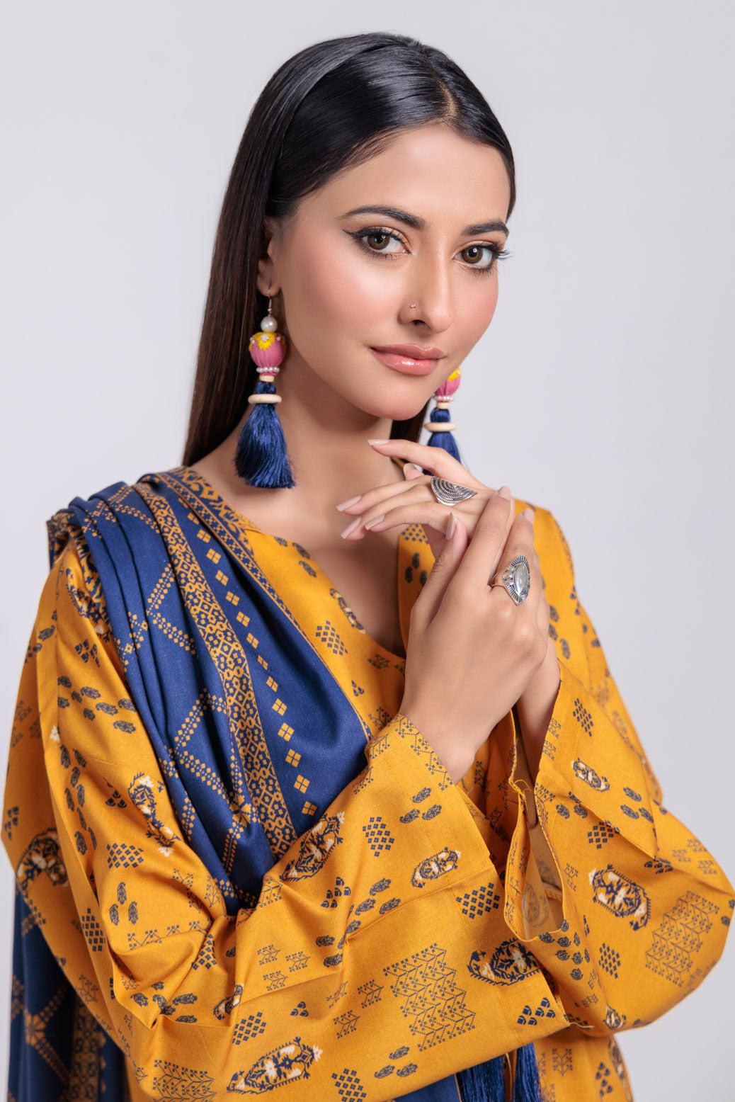 Bonanza Satrangi | Mustard Viscose 3 Piece (WS6243P73) -  Bonanza Satrangi Ready To Wear - Original Designer Dress - House of Maryam