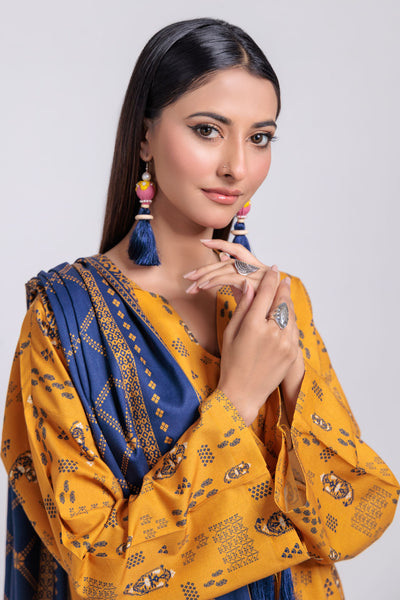Bonanza Satrangi | Mustard Viscose 3 Piece (WS6243P73) -  Bonanza Satrangi Ready To Wear - Original Designer Dress - House of Maryam