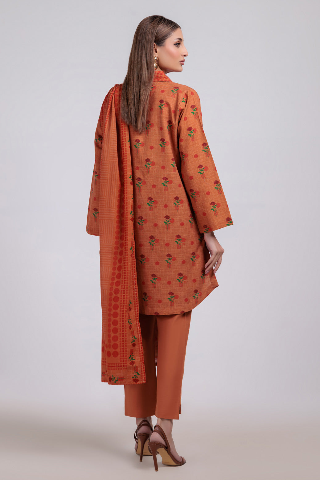 Bonanza Satrangi | Rust Khaddar 3 Piece (WS6243P84) -  Bonanza Satrangi Ready To Wear - Original Designer Dress - House of Maryam