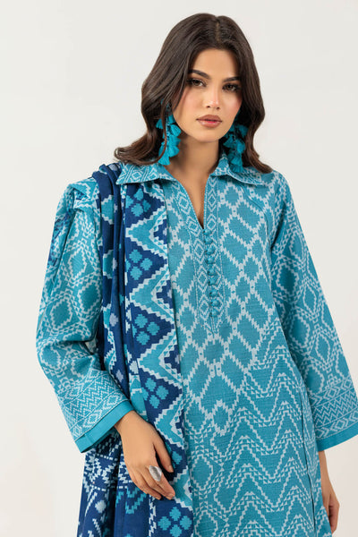 Bonanza Satrangi | Ice Blue Khaddar 3 Piece (WS6243P88) -  Bonanza Satrangi Ready To Wear - Original Designer Dress - House of Maryam