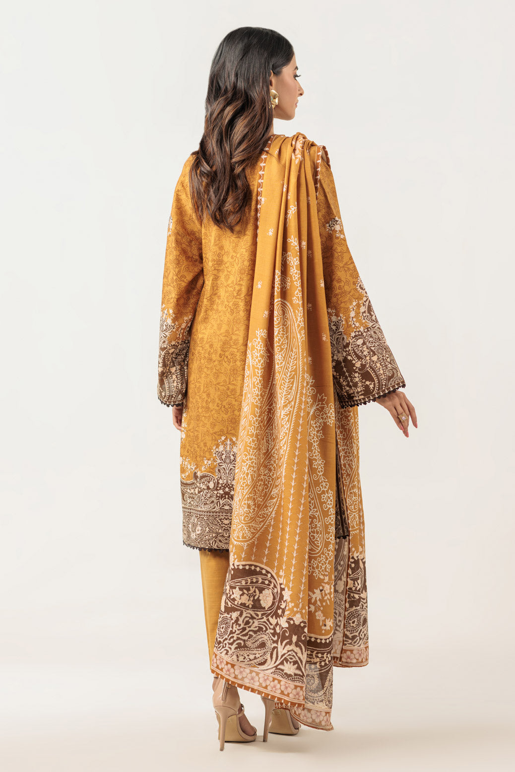 Bonanza Satrangi | Mustard Khaddar 3 Piece (WS6243P96) -  Bonanza Satrangi Ready To Wear - Original Designer Dress - House of Maryam