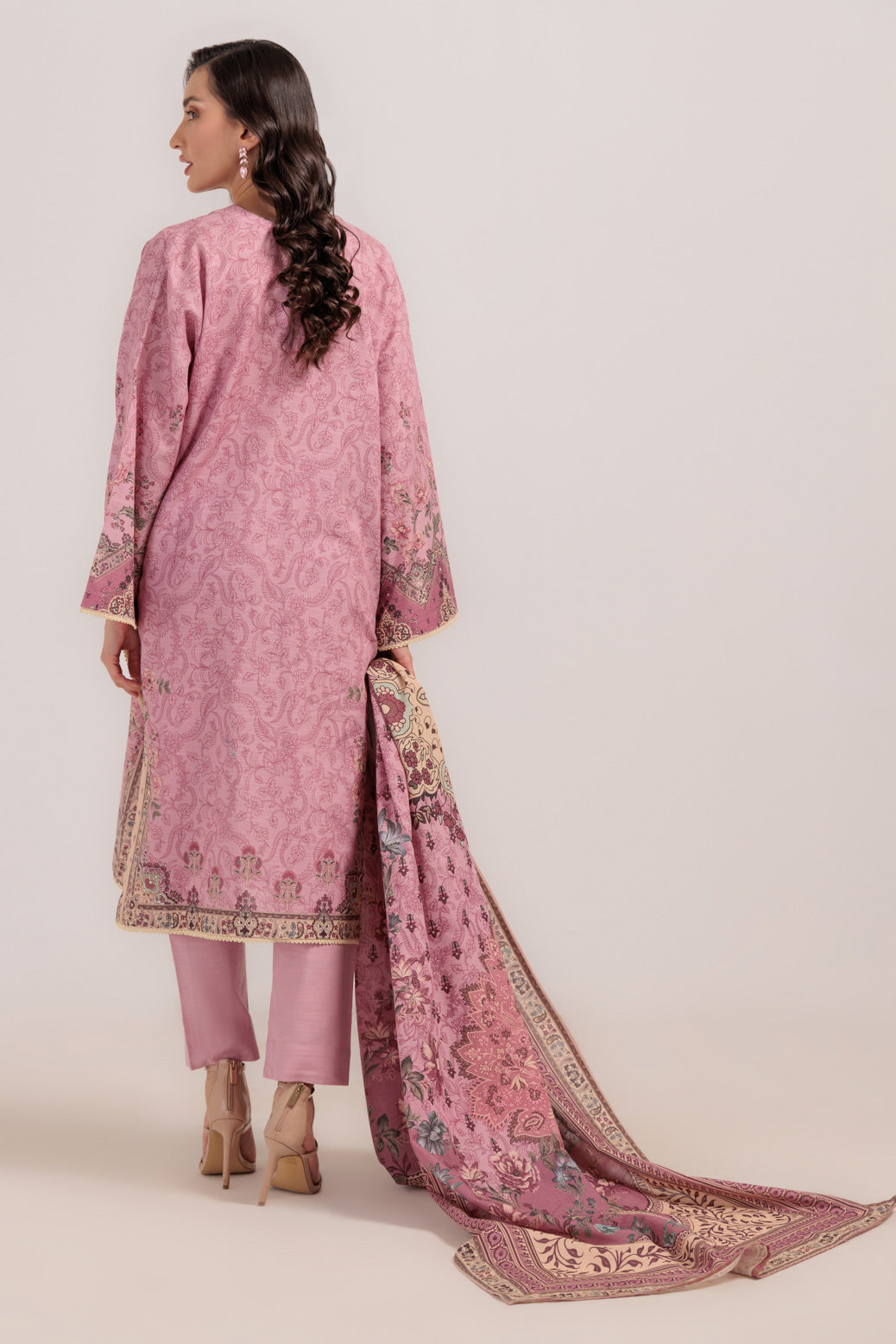 Bonanza Satrangi | Pink Khaddar 3 Piece (WS6243P99) -  Bonanza Satrangi Ready To Wear - Original Designer Dress - House of Maryam