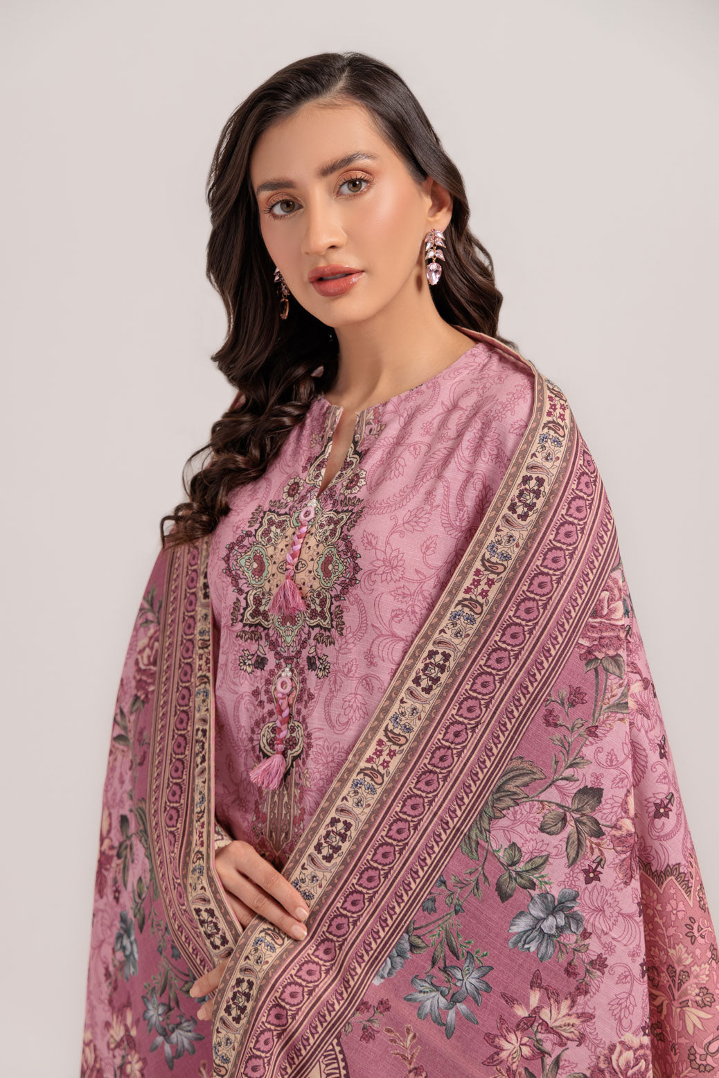 Bonanza Satrangi | Pink Khaddar 3 Piece (WS6243P99) -  Bonanza Satrangi Ready To Wear - Original Designer Dress - House of Maryam