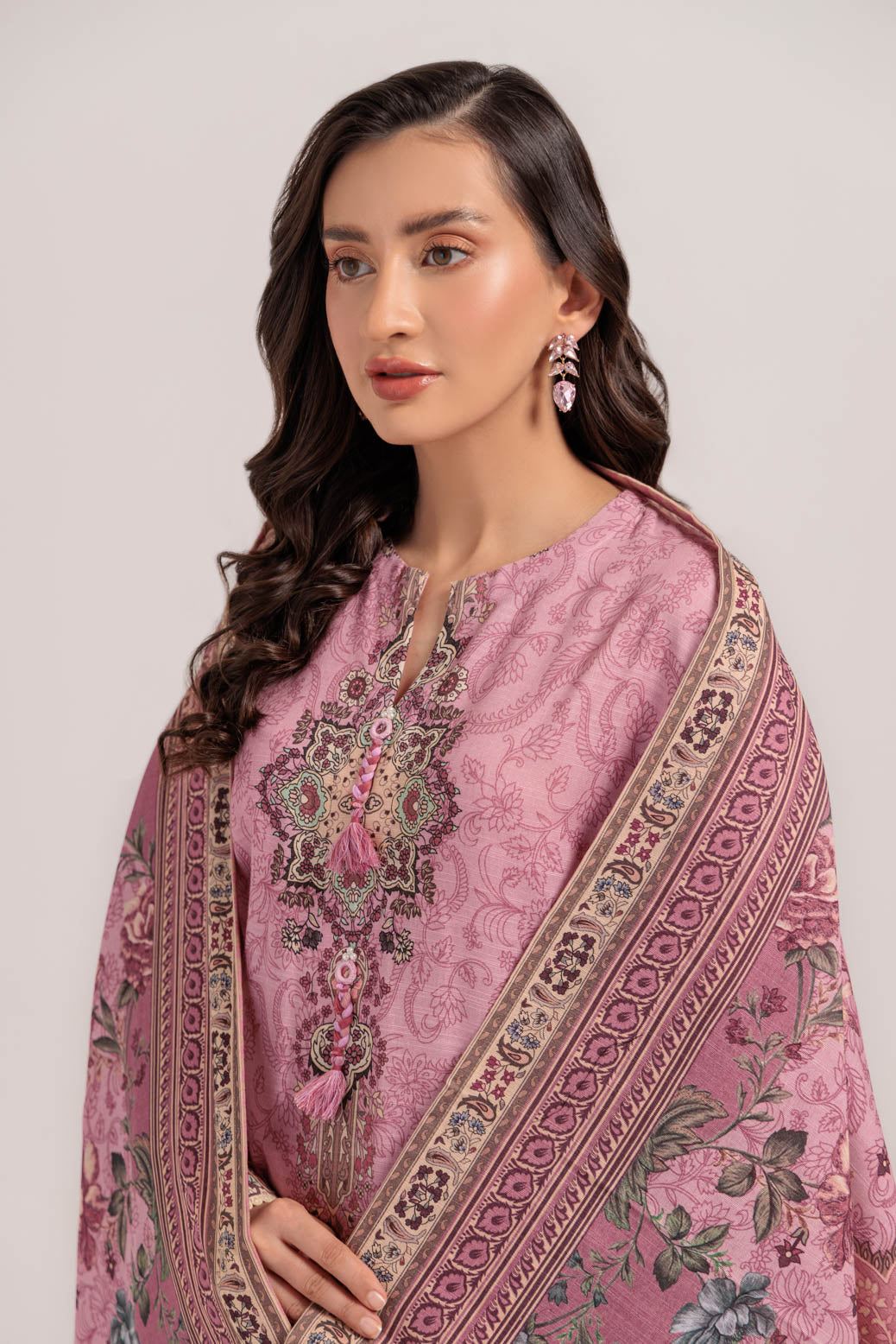 Bonanza Satrangi | Pink Khaddar 3 Piece (WS6243P99) -  Bonanza Satrangi Ready To Wear - Original Designer Dress - House of Maryam