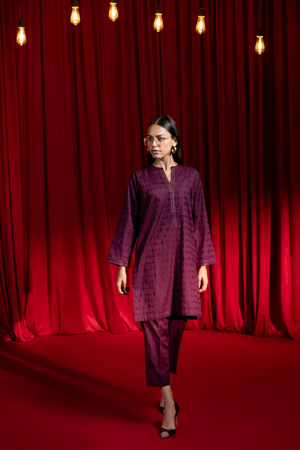 Bonanza Satrangi | Purple Jacquard 2 Piece (WS7242P01) -  Bonanza Satrangi Ready To Wear - Original Designer Dress - House of Maryam