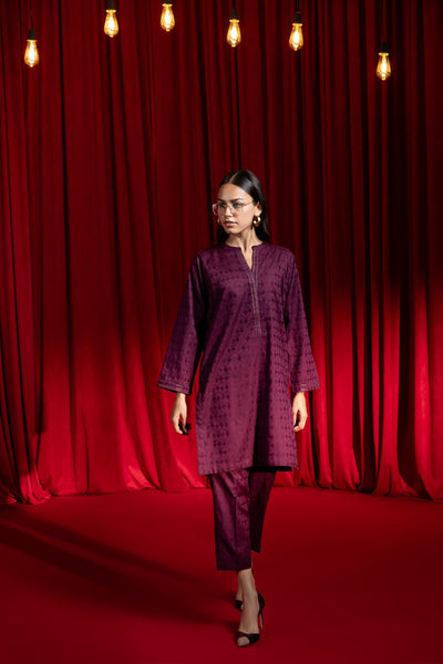Bonanza Satrangi | Purple Jacquard 2 Piece (WS7242P01) -  Bonanza Satrangi Ready To Wear - Original Designer Dress - House of Maryam