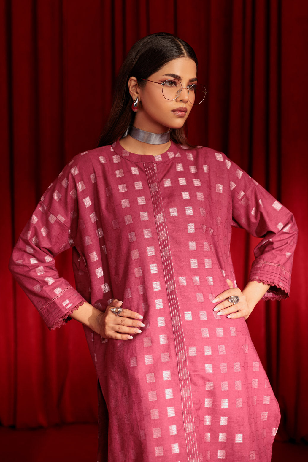 Bonanza Satrangi | Maroon Jacquard 2 Piece (WS7242P04) -  Bonanza Satrangi Ready To Wear - Original Designer Dress - House of Maryam