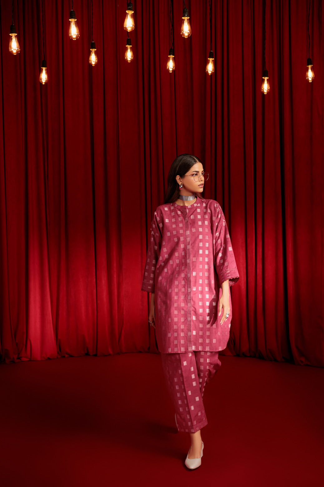 Bonanza Satrangi | Maroon Jacquard 2 Piece (WS7242P04) -  Bonanza Satrangi Ready To Wear - Original Designer Dress - House of Maryam