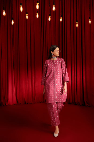 Bonanza Satrangi | Maroon Jacquard 2 Piece (WS7242P04) -  Bonanza Satrangi Ready To Wear - Original Designer Dress - House of Maryam