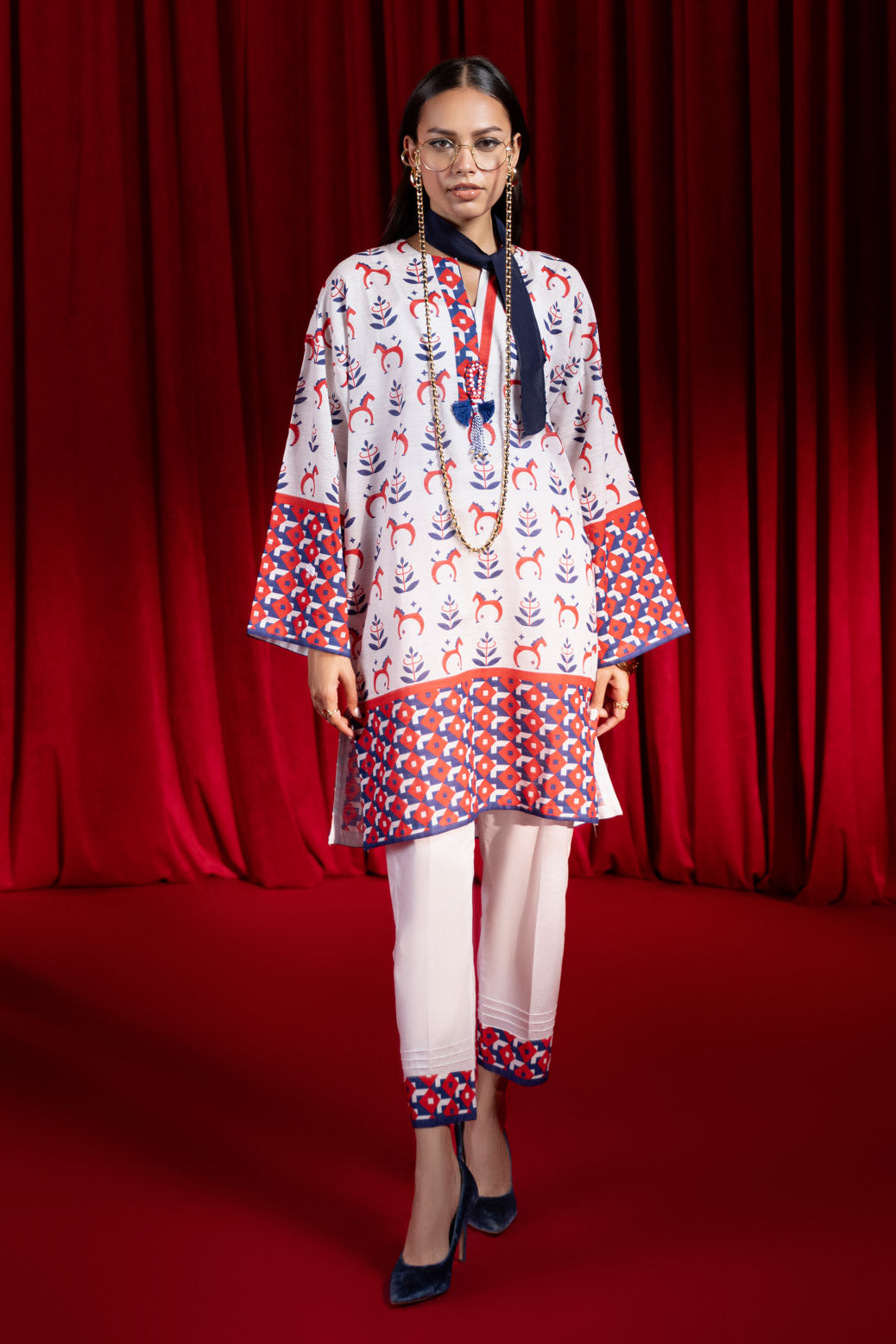 Bonanza Satrangi | O White Cambric 2 Piece (WS7242P06) -  Bonanza Satrangi Ready To Wear - Original Designer Dress - House of Maryam