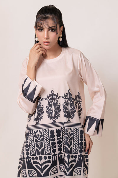 Bonanza Satrangi | Beige Poly Crepe 2 Piece (WS7242P07) -  Bonanza Satrangi Ready To Wear - Original Designer Dress - House of Maryam