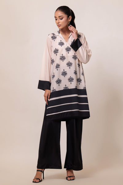 Bonanza Satrangi | Beige Poly Crepe 2 Piece (WS7242P08) -  Bonanza Satrangi Ready To Wear - Original Designer Dress - House of Maryam