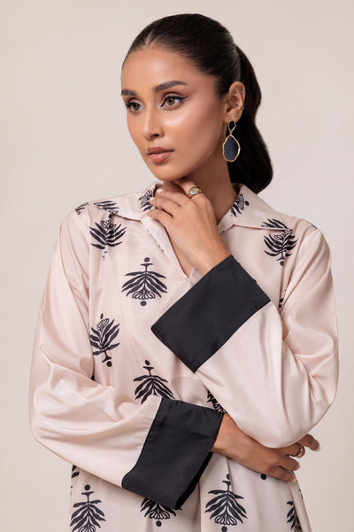 Bonanza Satrangi | Beige Poly Crepe 2 Piece (WS7242P08) -  Bonanza Satrangi Ready To Wear - Original Designer Dress - House of Maryam