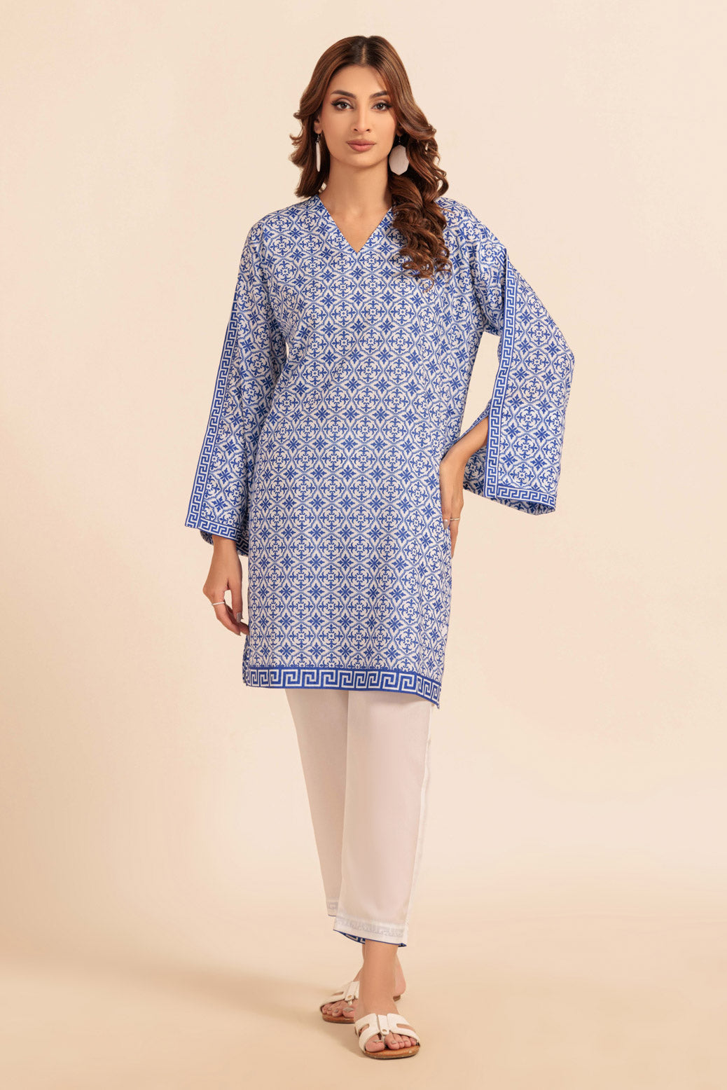 Bonanza Satrangi | Blue Poly Crepe 2 Piece (WS7242P09) -  Bonanza Satrangi Ready To Wear - Original Designer Dress - House of Maryam