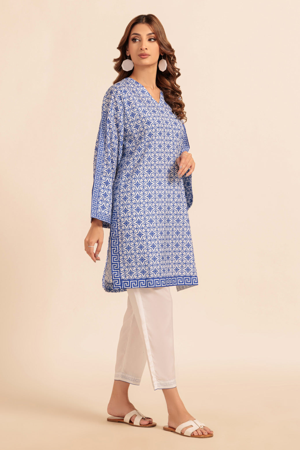 Bonanza Satrangi | Blue Poly Crepe 2 Piece (WS7242P09)