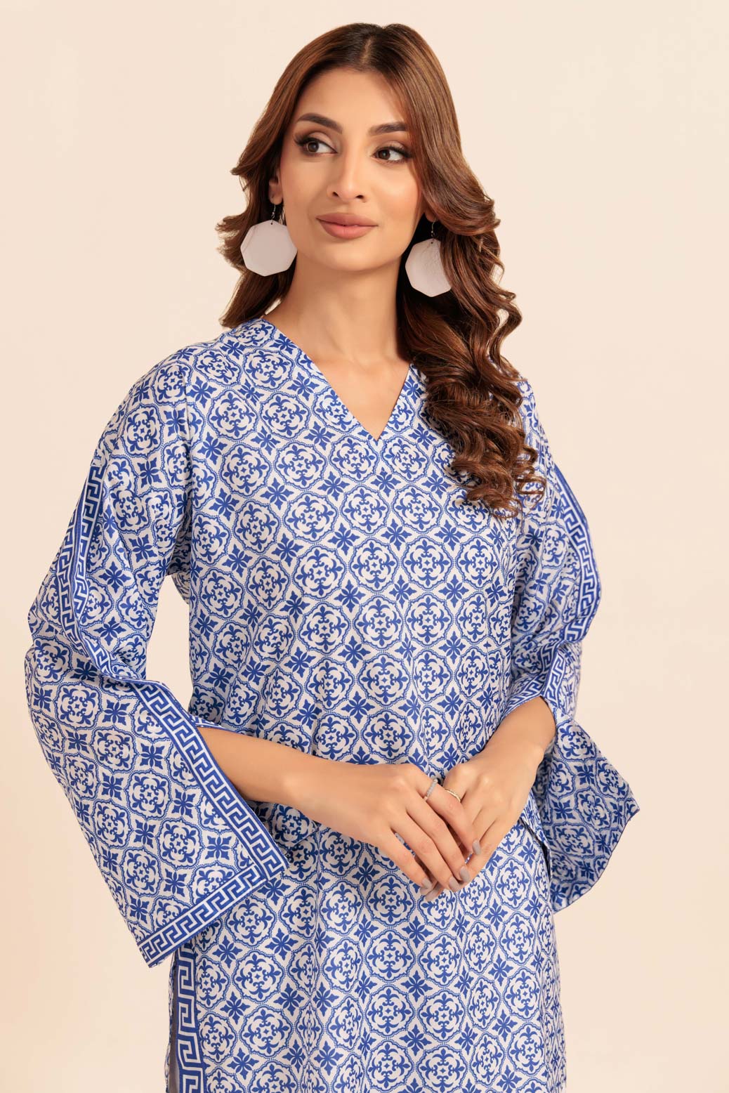 Bonanza Satrangi | Blue Poly Crepe 2 Piece (WS7242P09) -  Bonanza Satrangi Ready To Wear - Original Designer Dress - House of Maryam