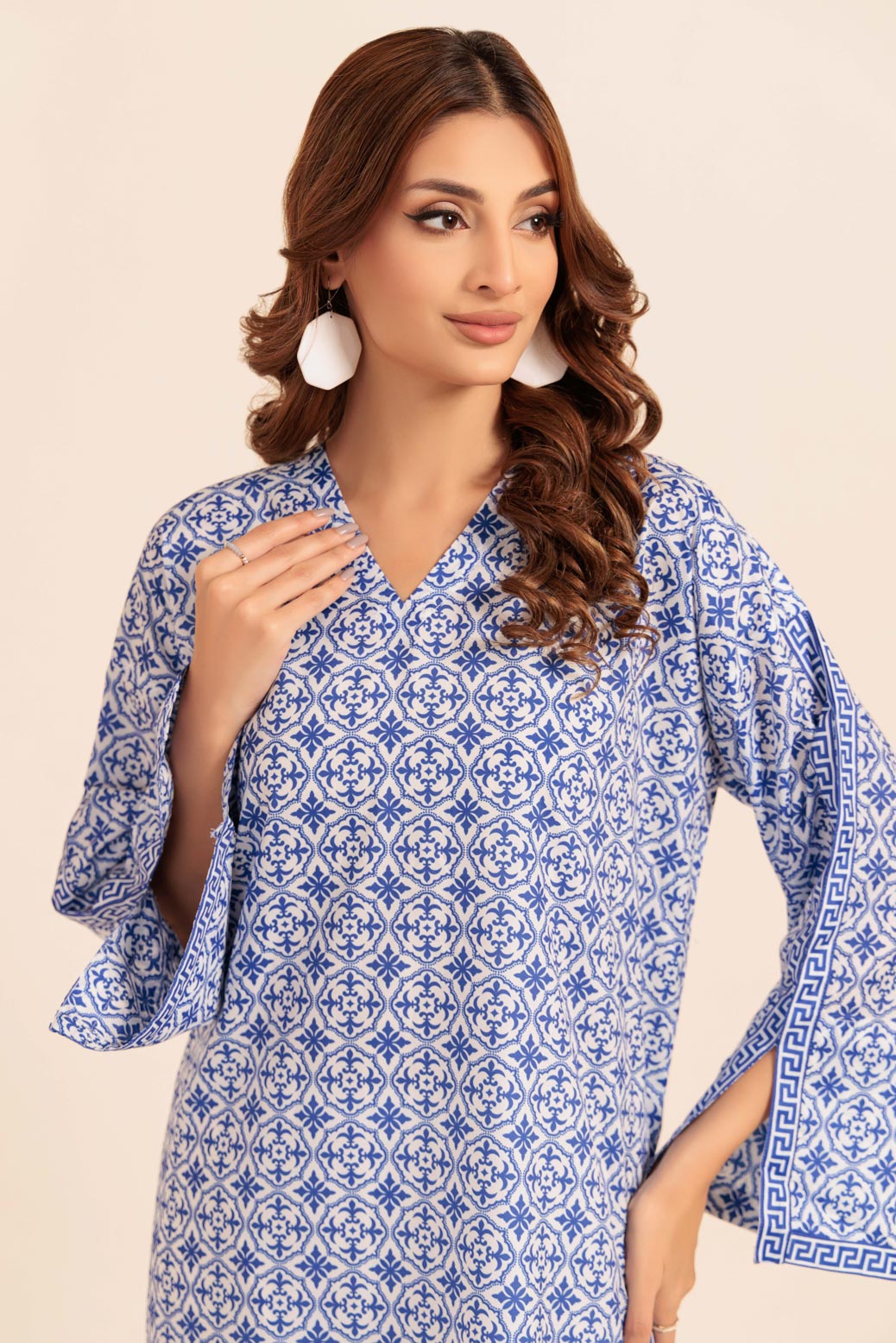 Bonanza Satrangi | Blue Poly Crepe 2 Piece (WS7242P09) -  Bonanza Satrangi Ready To Wear - Original Designer Dress - House of Maryam