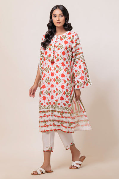Bonanza Satrangi | O White Cambric 2 Piece (WS7242P11) -  Bonanza Satrangi Ready To Wear - Original Designer Dress - House of Maryam