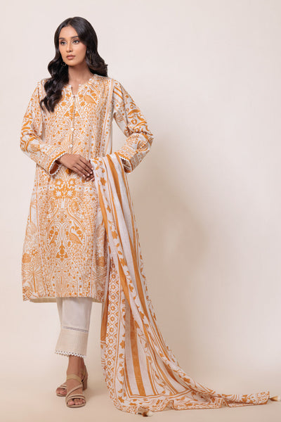 Bonanza Satrangi | White Cambric 3 Piece (WS7243P11) -  Bonanza Satrangi Ready To Wear - Original Designer Dress - House of Maryam