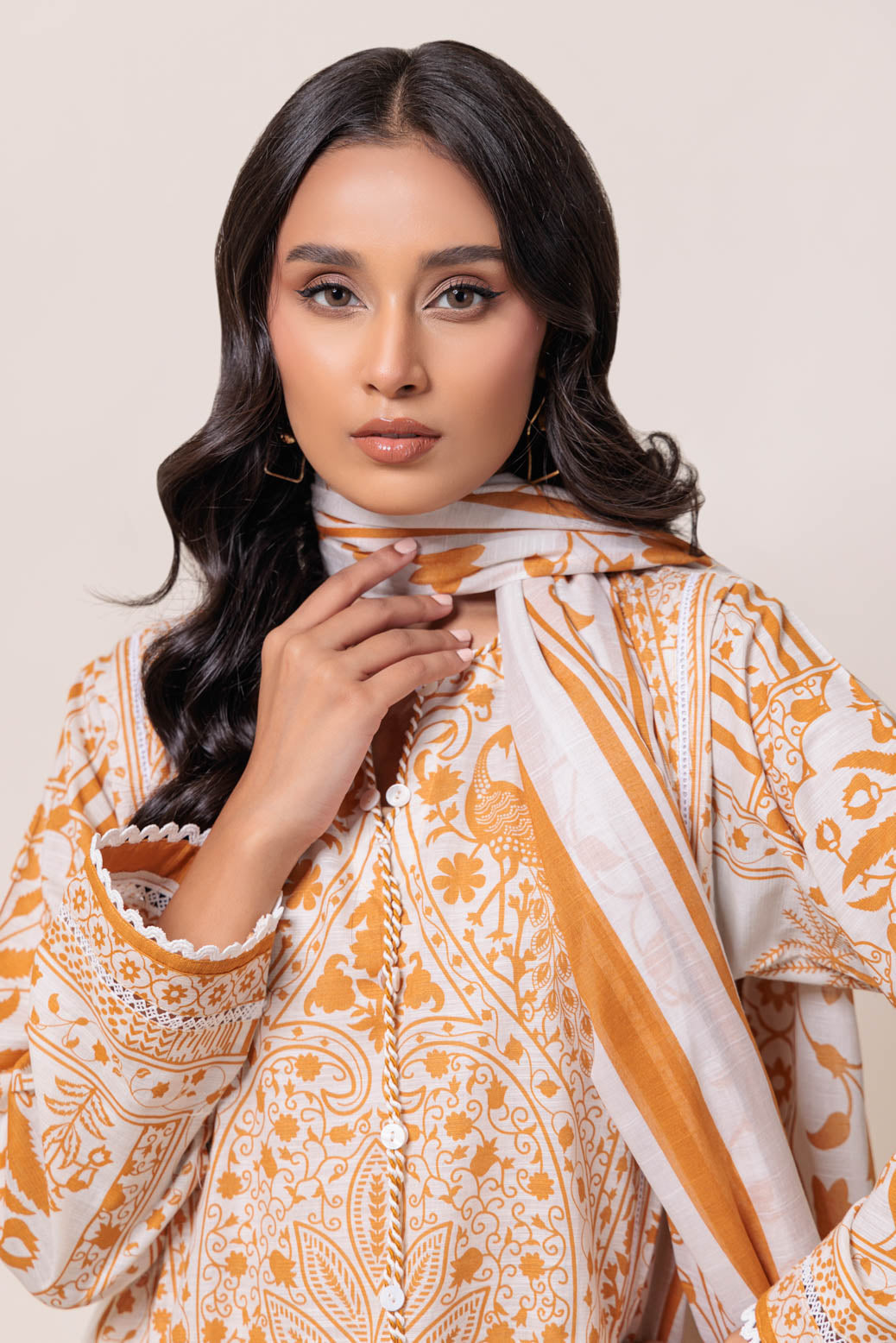 Bonanza Satrangi | White Cambric 3 Piece (WS7243P11) -  Bonanza Satrangi Ready To Wear - Original Designer Dress - House of Maryam