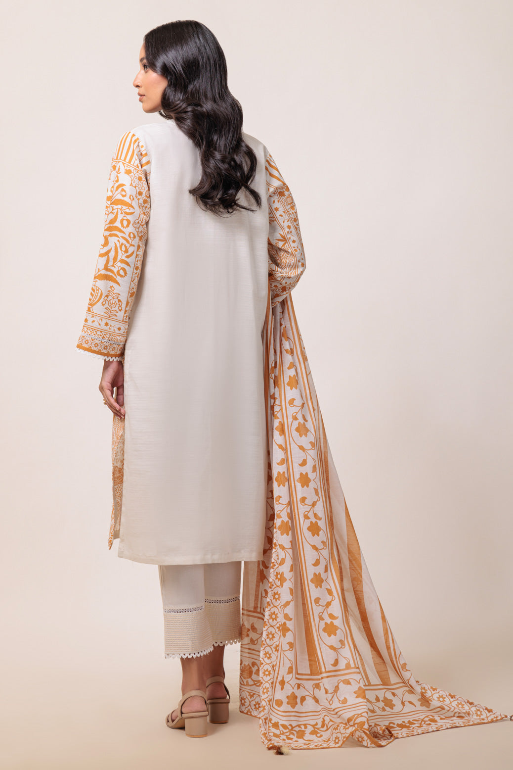 Bonanza Satrangi | White Cambric 3 Piece (WS7243P11) -  Bonanza Satrangi Ready To Wear - Original Designer Dress - House of Maryam