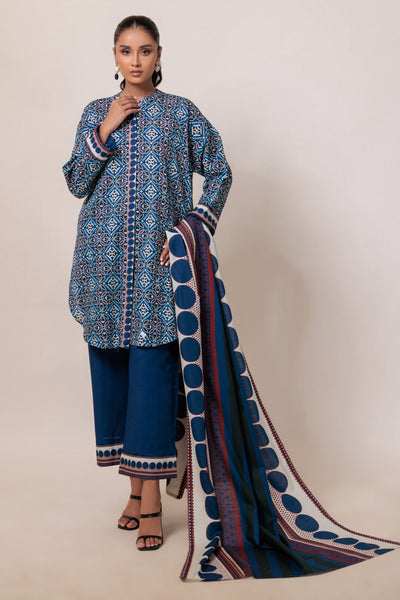 Bonanza Satrangi | Blue Khaddar 3 Piece (WS7243P15) -  Bonanza Satrangi Ready To Wear - Original Designer Dress - House of Maryam