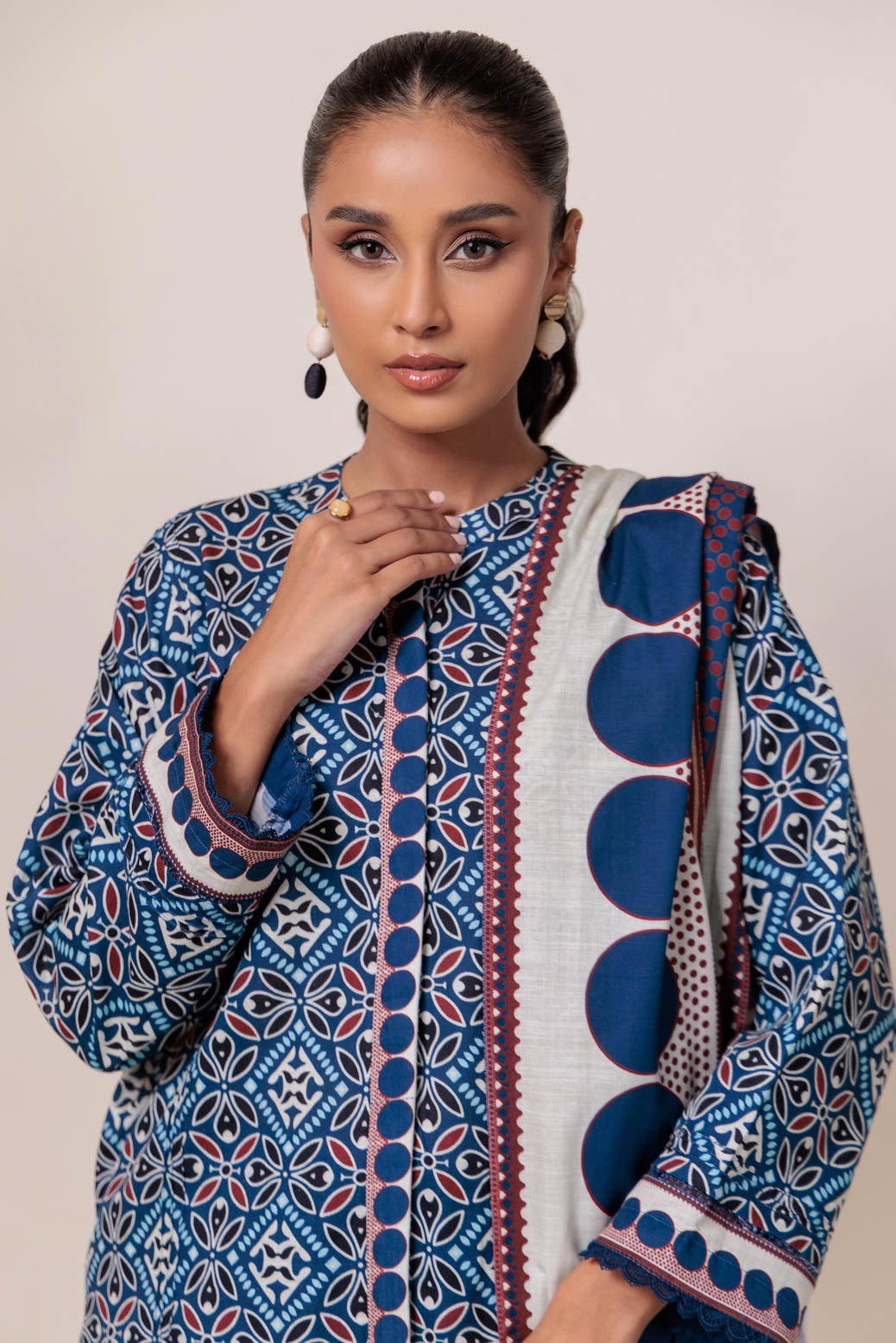 Bonanza Satrangi | Blue Khaddar 3 Piece (WS7243P15) -  Bonanza Satrangi Ready To Wear - Original Designer Dress - House of Maryam