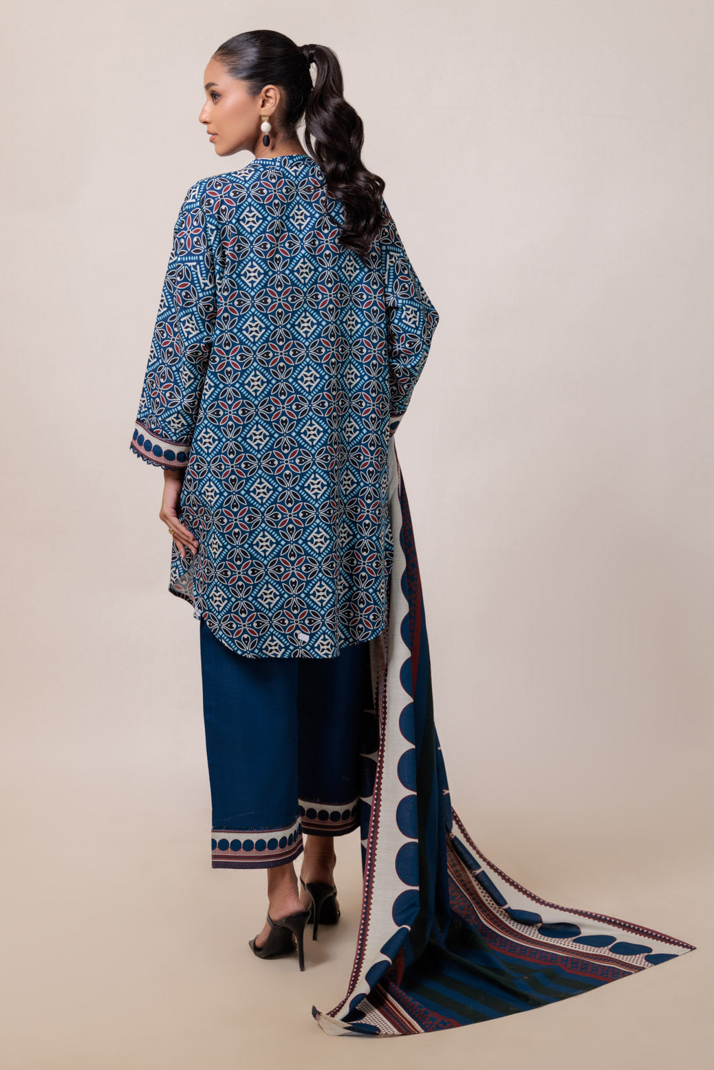 Bonanza Satrangi | Blue Khaddar 3 Piece (WS7243P15) -  Bonanza Satrangi Ready To Wear - Original Designer Dress - House of Maryam