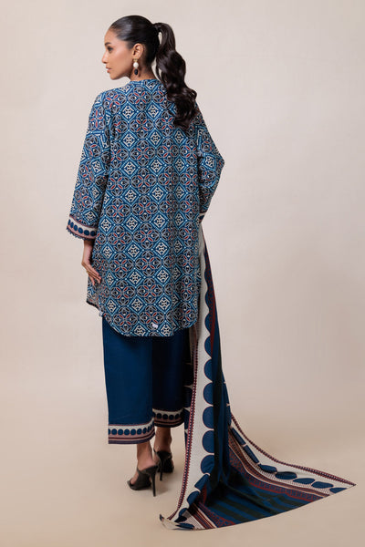 Bonanza Satrangi | Blue Khaddar 3 Piece (WS7243P15) -  Bonanza Satrangi Ready To Wear - Original Designer Dress - House of Maryam