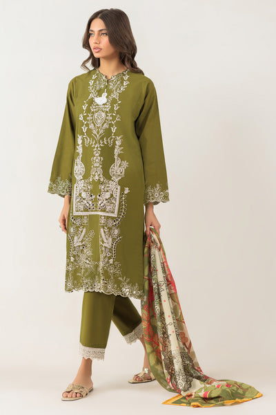 Bonanza Satrangi | D Green Khaddar 3 Piece (WS7243P17) -  Bonanza Satrangi Ready To Wear - Original Designer Dress - House of Maryam