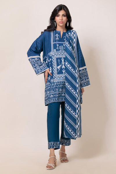 Bonanza Satrangi | Blue Cambric 3 Piece (WS7243P18) -  Bonanza Satrangi Ready To Wear - Original Designer Dress - House of Maryam