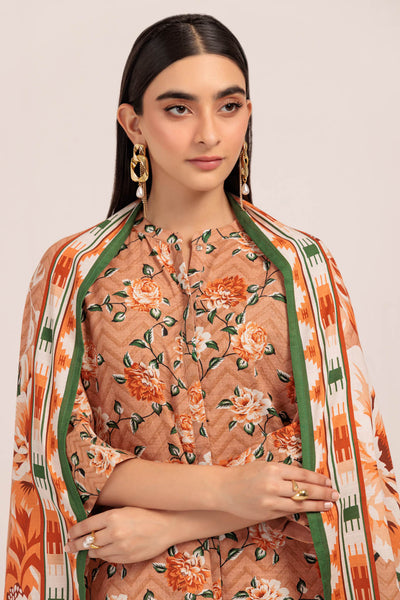 Bonanza Satrangi | Peach Khaddar 3 Piece (WS7243P22) -  Bonanza Satrangi Ready To Wear - Original Designer Dress - House of Maryam