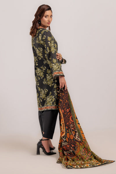 Bonanza Satrangi | Black Khaddar 3 Piece (WS7243P28) -  Bonanza Satrangi Ready To Wear - Original Designer Dress - House of Maryam