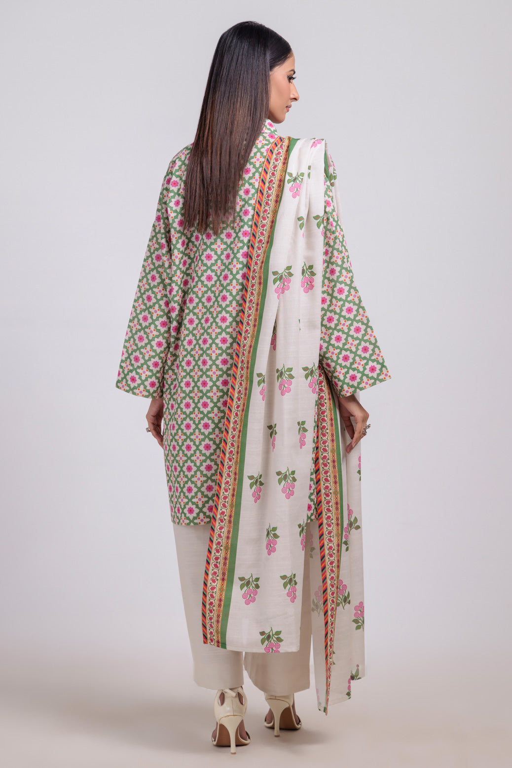 Bonanza Satrangi | Beige Khaddar 3 Piece (WS7243P29) -  Bonanza Satrangi Ready To Wear - Original Designer Dress - House of Maryam